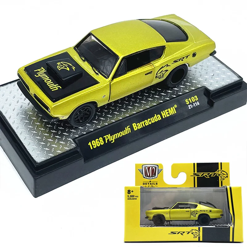 

1:64M2 Car Model 1968 Barracuda HEMI Pickup Truck Simulation Alloy Car Model Collectible Ornament New with Packaging