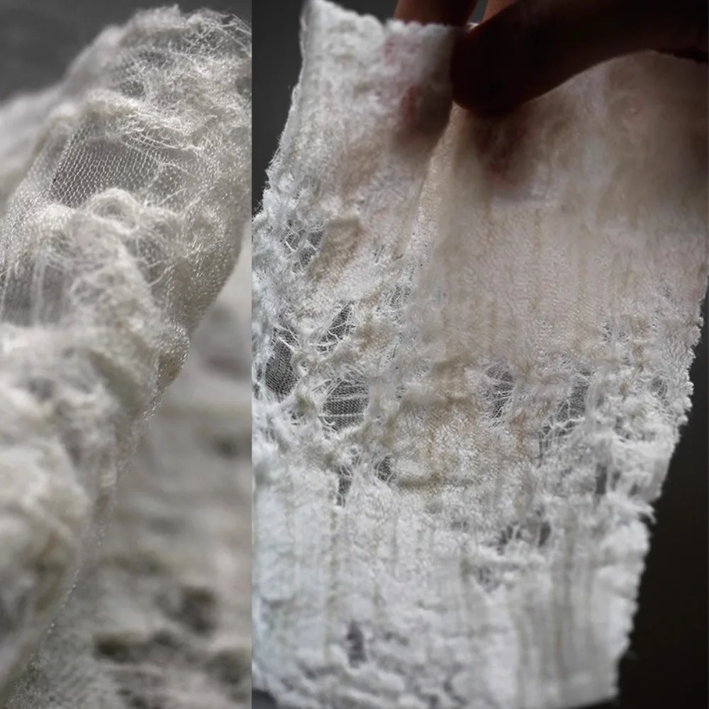 

Ultra-Soft Wool Hollow-Out Fabric, Autumn Winter DIY for Sweater Coat Scarf Designer