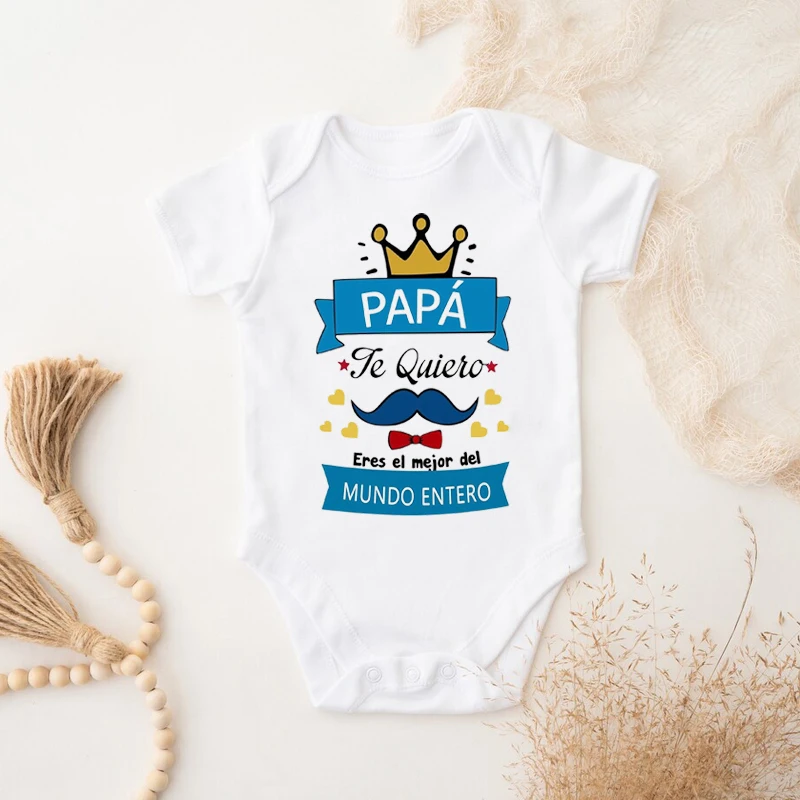 

Best Dad In World Baby Bosysuit Cotton Summer New Baby Girl Rompers Cute Newborn kids Funny Jumpsuit Father's Day Gift