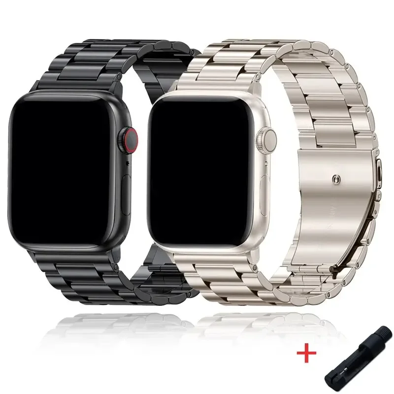 Stainless Steel Strap For Apple Watch Band 45mm Ultra 49mm 41mm 40mm 44mm Watch Strap Metal Bracelet For Iwatch Series 9 8 7 6 5