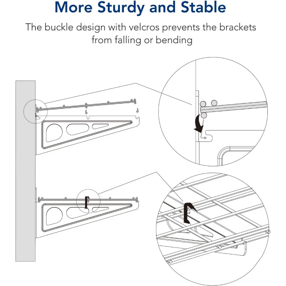 Set of 2 Wall-Mounted Floating Shelves, 1x4ft, 12x48 inches, Black Garage Storage Rack