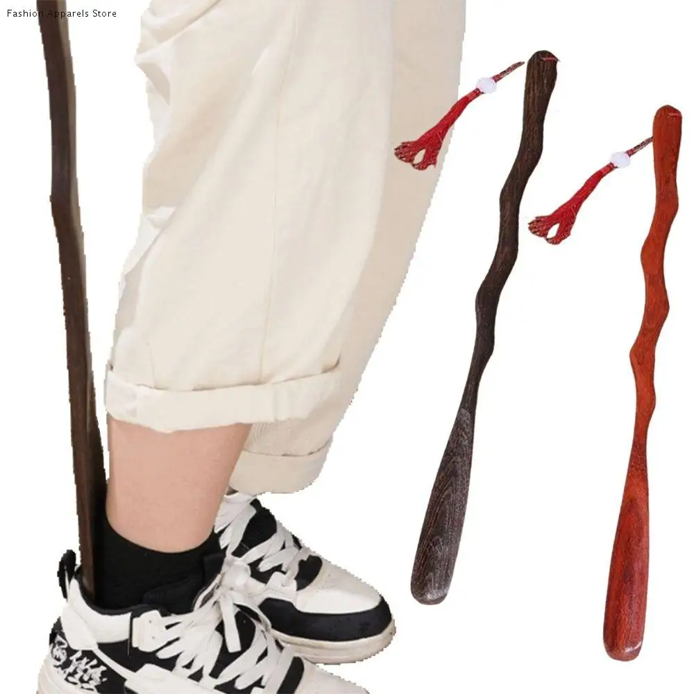 

Durable 70cm Wooden Shoe Horn Long Handle Professional Extra Long Shoehorn Comfortable Useful Shoe Lifter Lazy