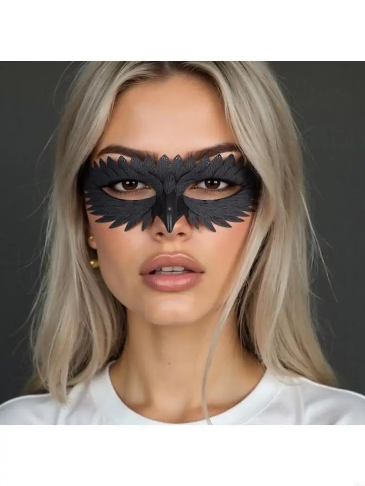 

Halloween Cosplay Mask Masquerades Mask Owl Half Face Mask for Party