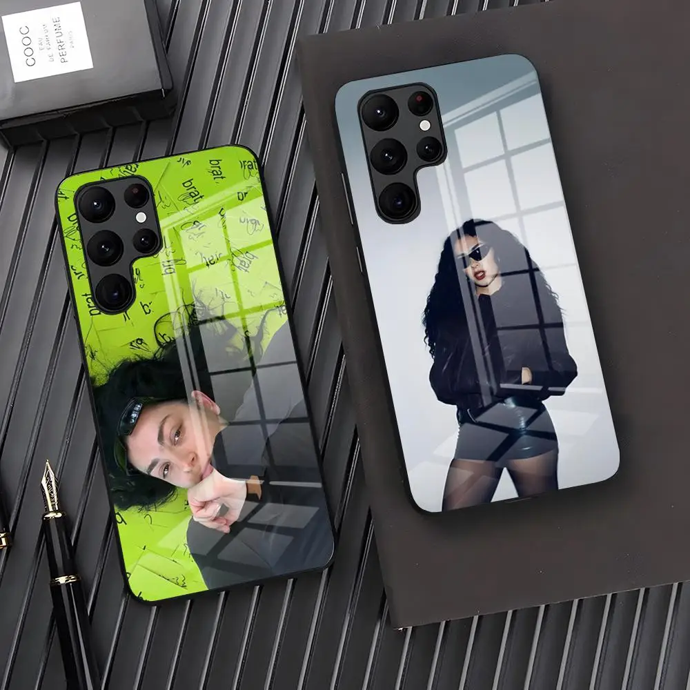 Singer Charli XCX Phone Case For Samsung S26 S25 Plus S20 S20 Plus S22 Ultra S23 FE S21 Plus S21 Ultra Glass Cover