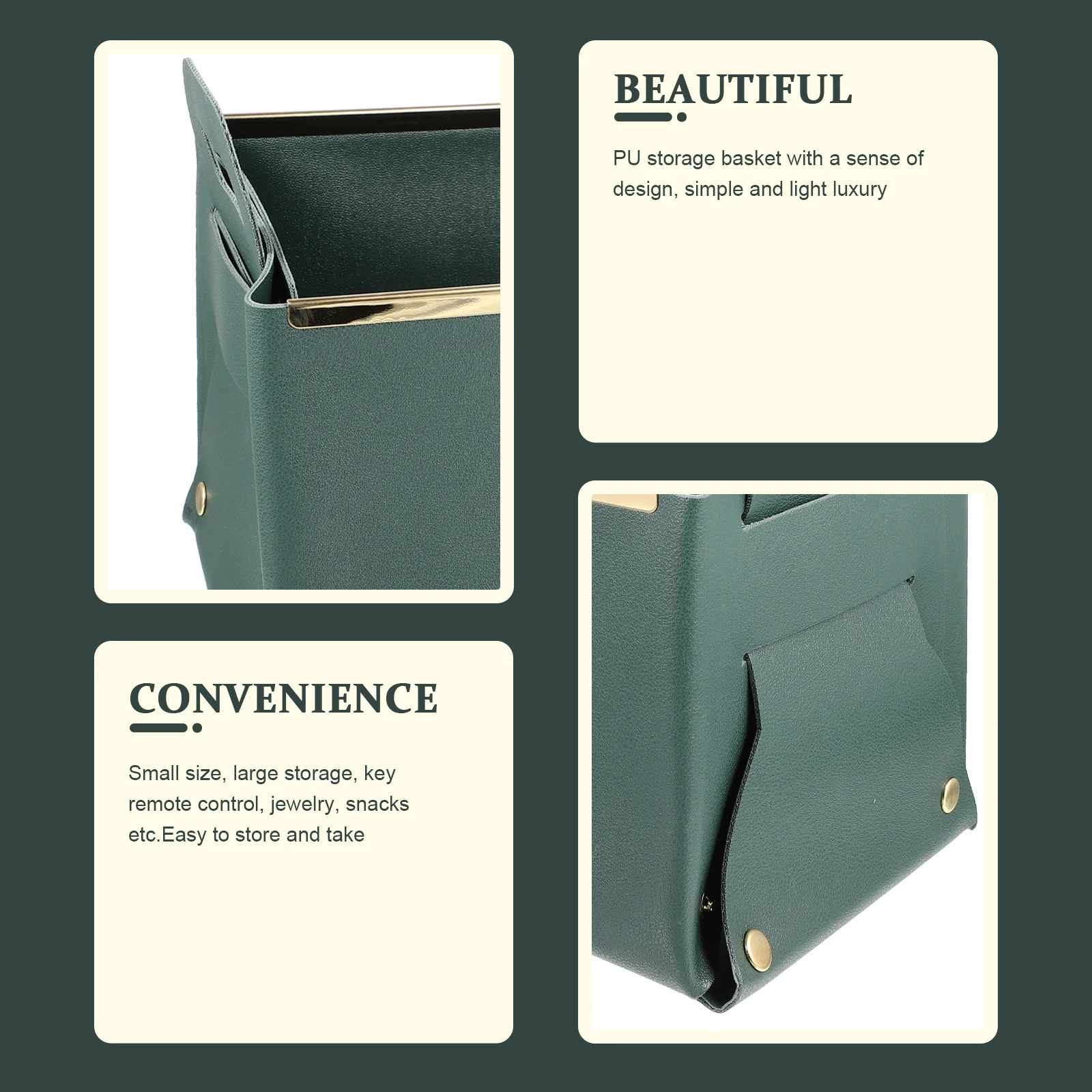 

Desktop Storage Organizer Box Sundry Basket for Makeup Office School Compact Design Multi- Organization