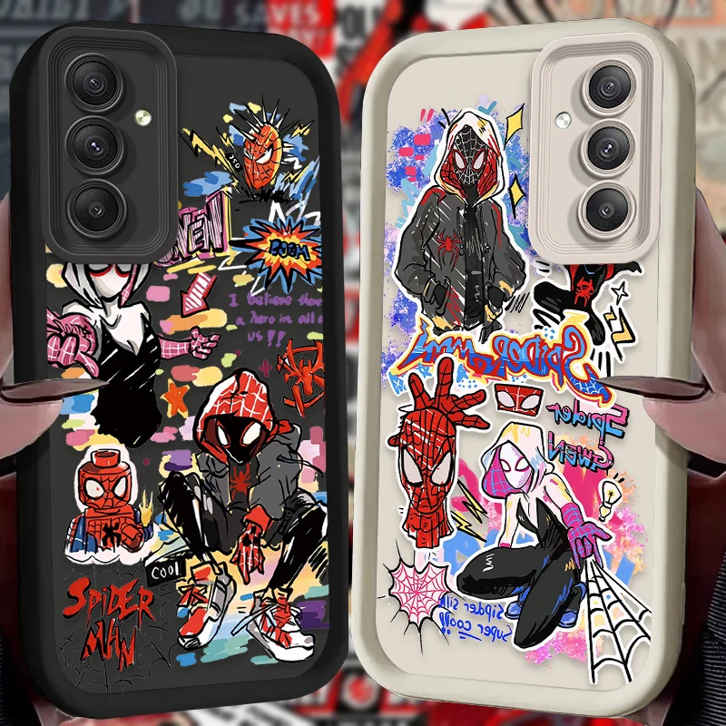 Marvel Spider Man Graffiti Phone Case For Samsung Galaxy A14 A15 S21 S22 S23 S24 FE Plus Ultra A25 A35 A52 A53 A54 A55 5G Covers