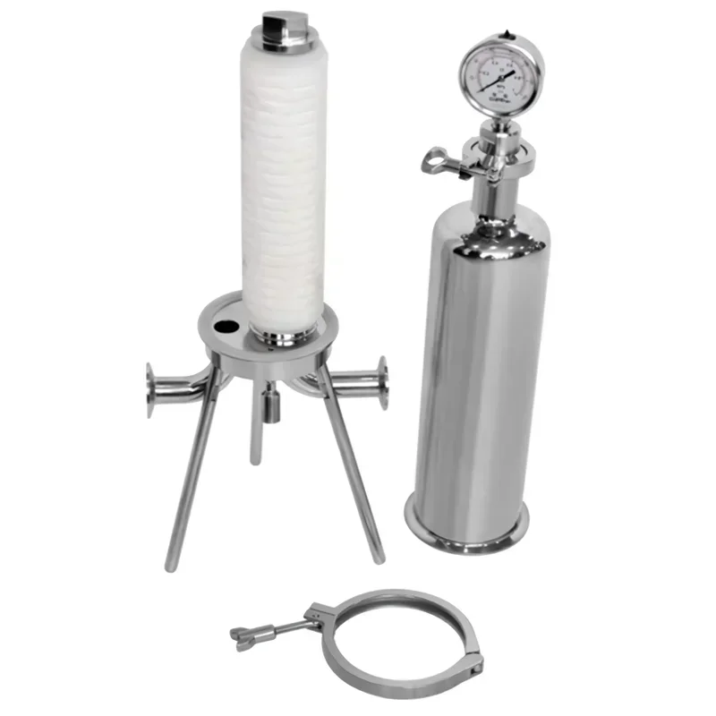 Hygienic, chemical, food, stainless steel, elemental water filter, cartridge filter, microporous filter