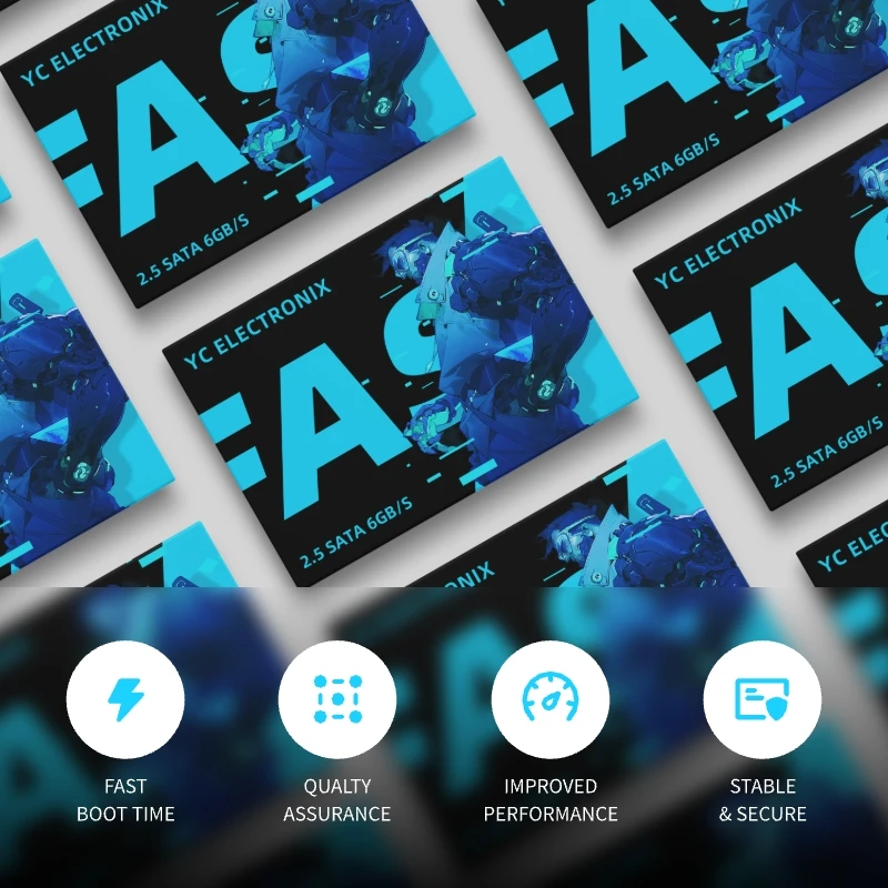 YC ELECTRONIX 2.5" SATA 128GB 256GB 512GB 1TB Solid State Drive SSD