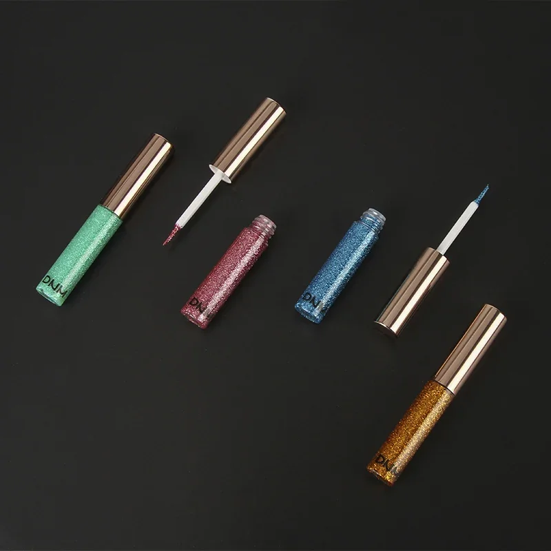 Glitter Eyeliner Shimmer Liquid Eye Liner Pen Pearlescent Eyeshadow Waterproof Long Lasting EyeLiner Silver Rose Gold Eye Makeup