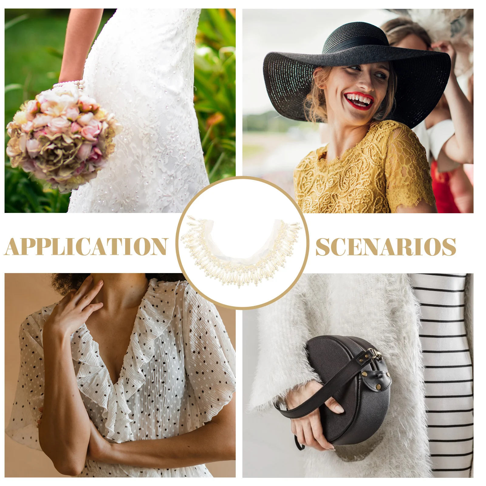 

Clothing Pearl Trim Delicate Pearl Tassel DIY Decorative Ribbon for Skirt Shoes Handicraft Craft Decorative Tassel Trim