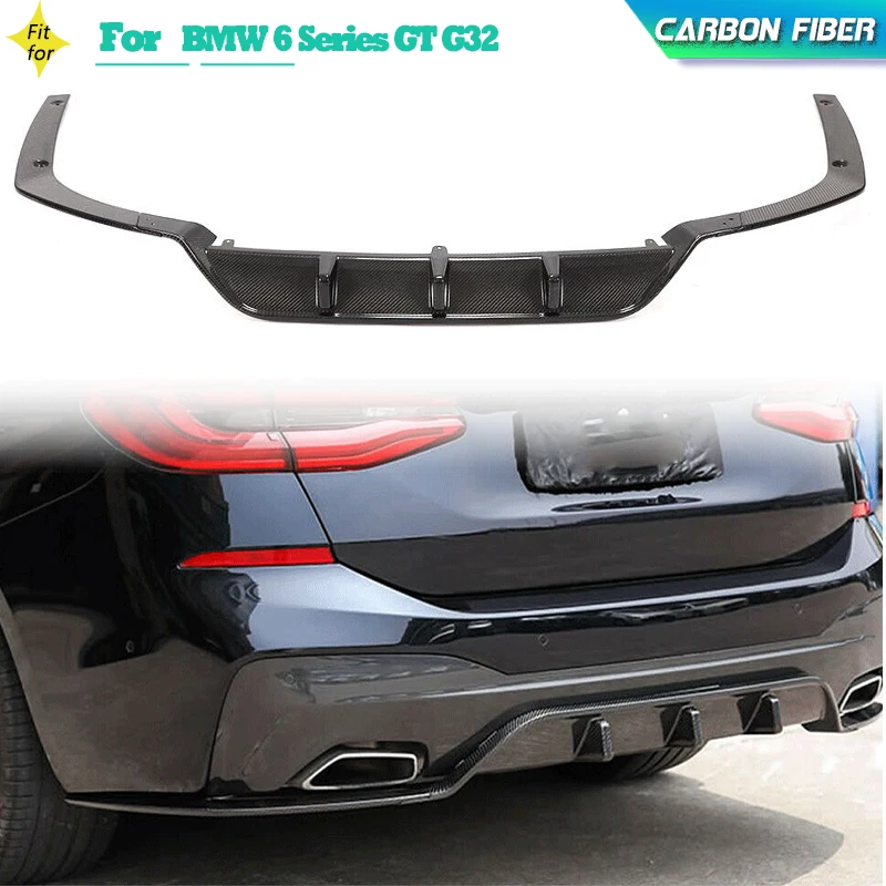 

Carbon Fiber Car Rear Bumper Diffuser Lip for BMW 6 Series GT G32 M-Sport 2017-2022 Add On Car Rear Diffuser Lip Spoiler Guard