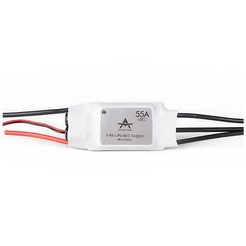 

AT 55A ESC Electronic Speed Controller 2-6S Lipo BEC Brushless ESC For RC FPV Drone