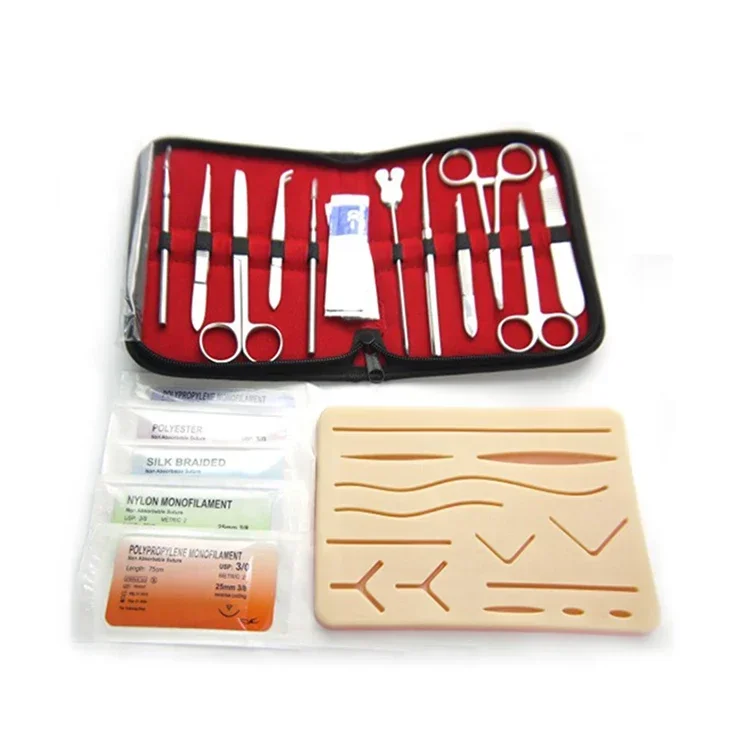 

Reusable Silicone Suturing Pad Human Training Model Suture Practice Kit