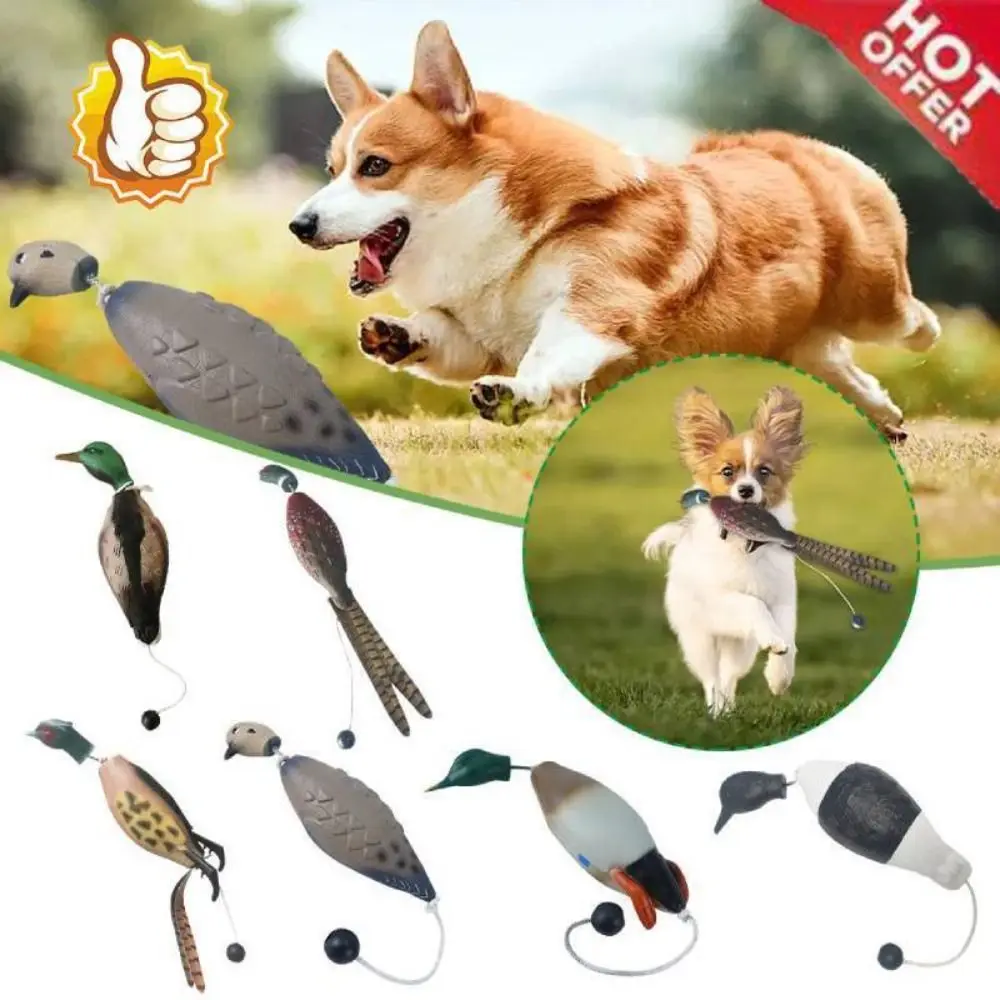 Mallard Duck Decoy Dog Training Toys Bite Resistant For Training Dogs Dog Chew Toy Relaxing Artificial Duck Bird Fetch Toy