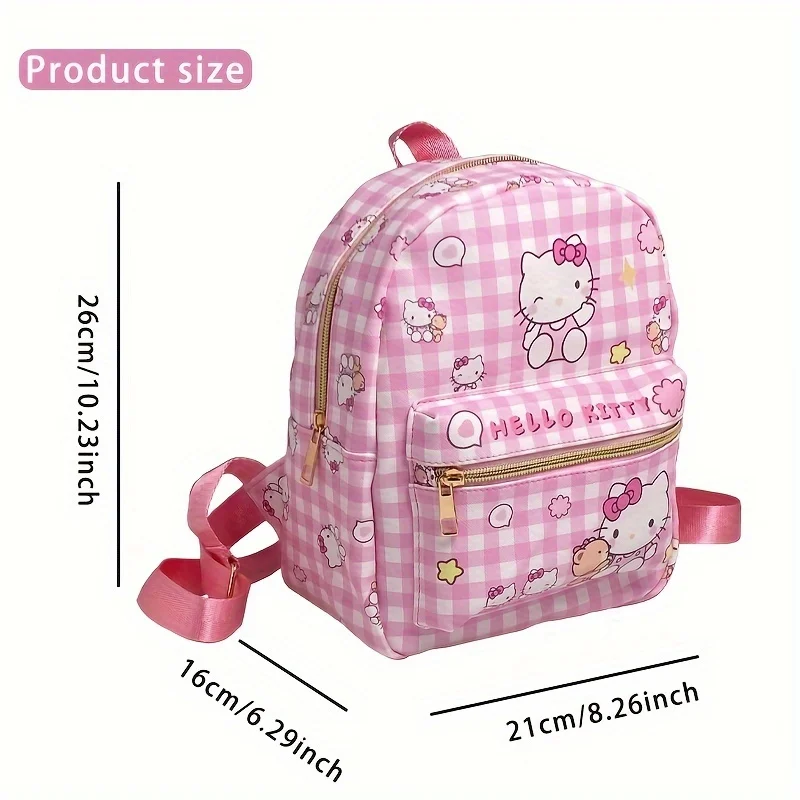 Sanrio-Mini mochila familiar de cuero para mujer, morral pequeño de piel, 1 piezas