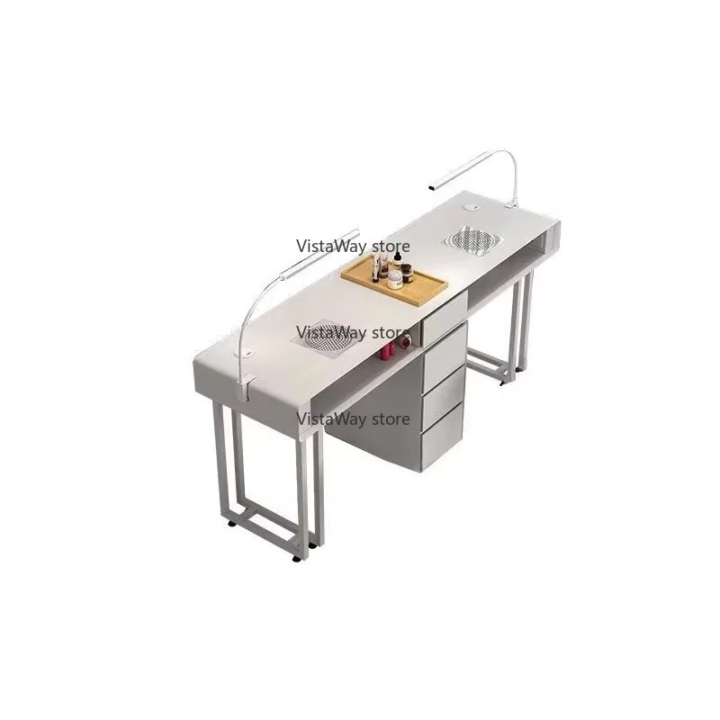 Cream Style Nail Art Table Economical Single and Double Person Nail Art Table Light Luxury Multi-functional Nail Art Table