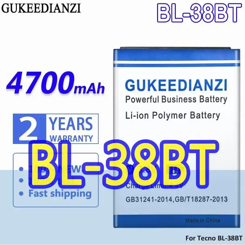 

4700 мАч для Tecno BL-38BT, хорошая низкотемпературная батарея для мобильного телефона