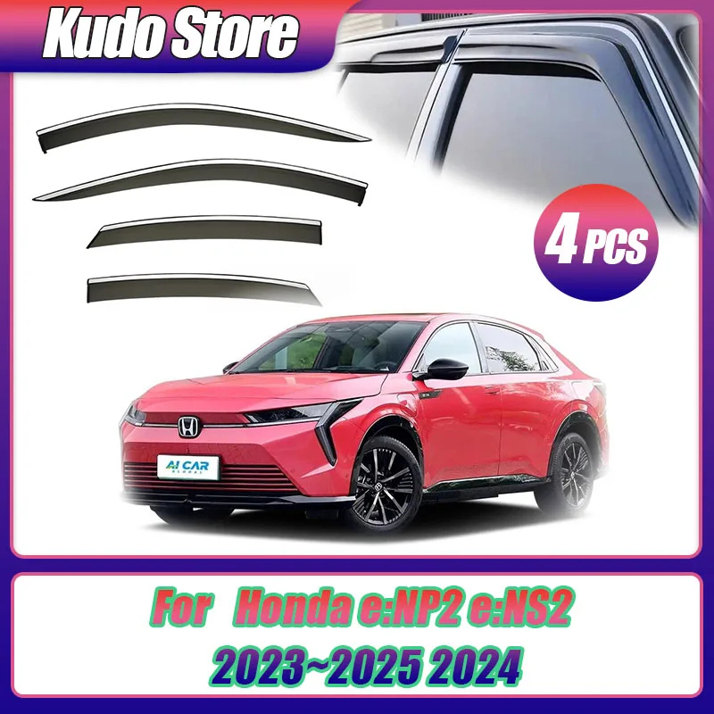 

Car Windows Visor For Honda e:NP2 e:NS2 2023~2025 2024 Smoke Deflector Guards Cover Sticker Awnings Rain Eyebrow Accessories