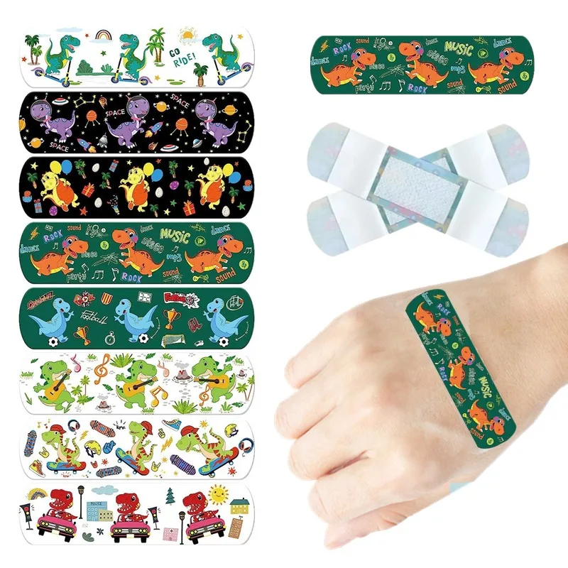 40pcs/set Cartoon Band Aid Kawaii Dinosaur Pattern Plasters for First Aid Strips Adhesive Bandages Wound Dressing Patch