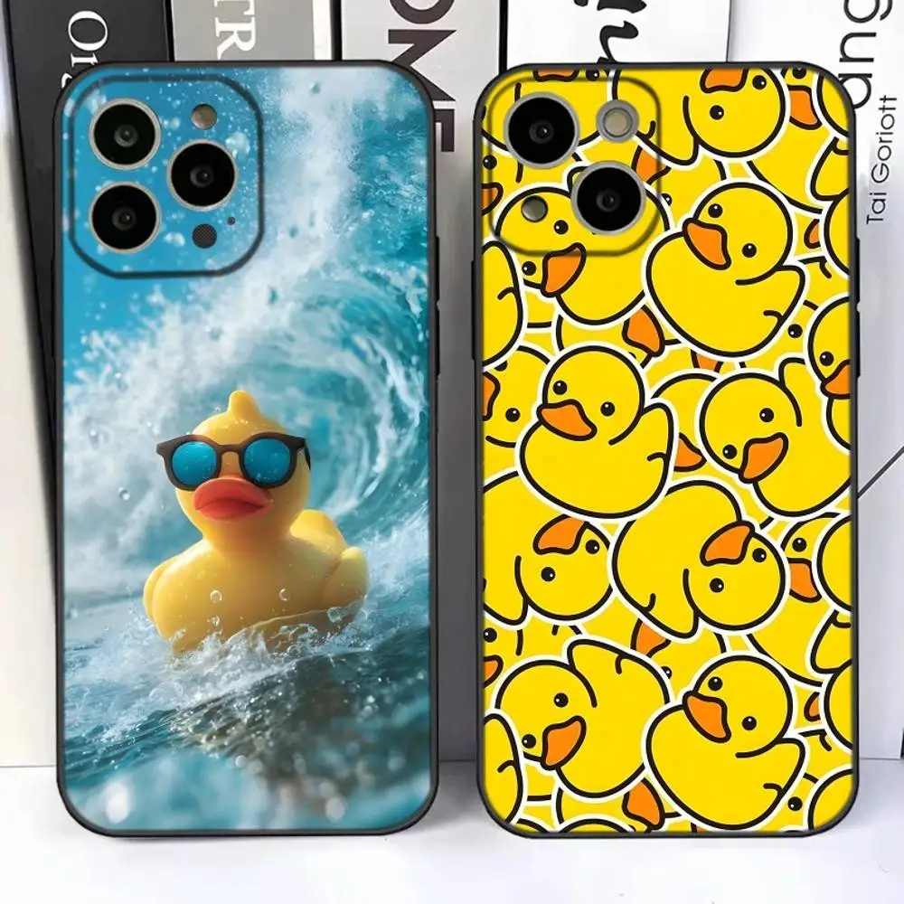 

Cute Yellow Duck Cool Phone Case For iPhone 17,16,15,14,13,12,11 Plus,Pro,Max,Air,XR,XS,X,7,8 SE,Mini Silicone Soft