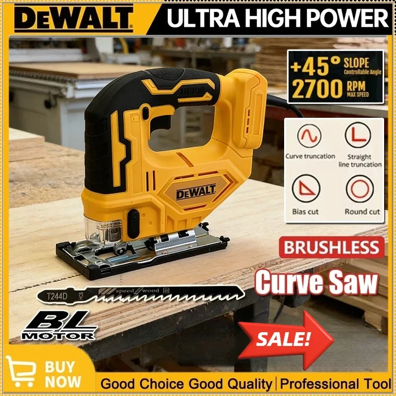 Dewalt Electric Jig Saw 3000RPM Cordless Brushless Portable Multifunction Adjustable Woodworking Curve Saw For 18V Battery