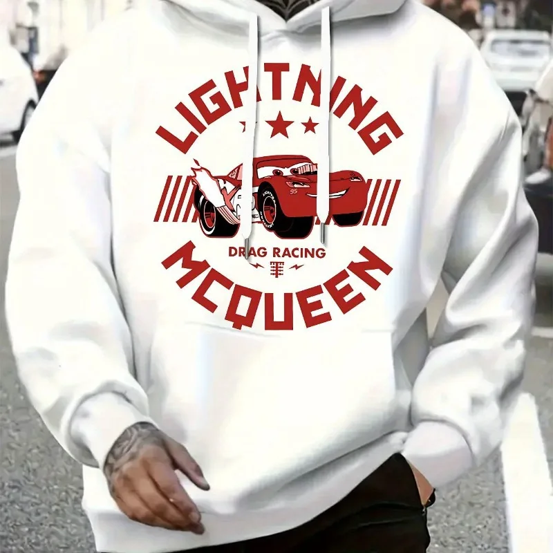 ديزني البرق ماكوين سباق موضوع الرجال هوديي الخريف/الشتاء جديد أزياء غير رسمية للرجال والنساء ملابس الشارع #1