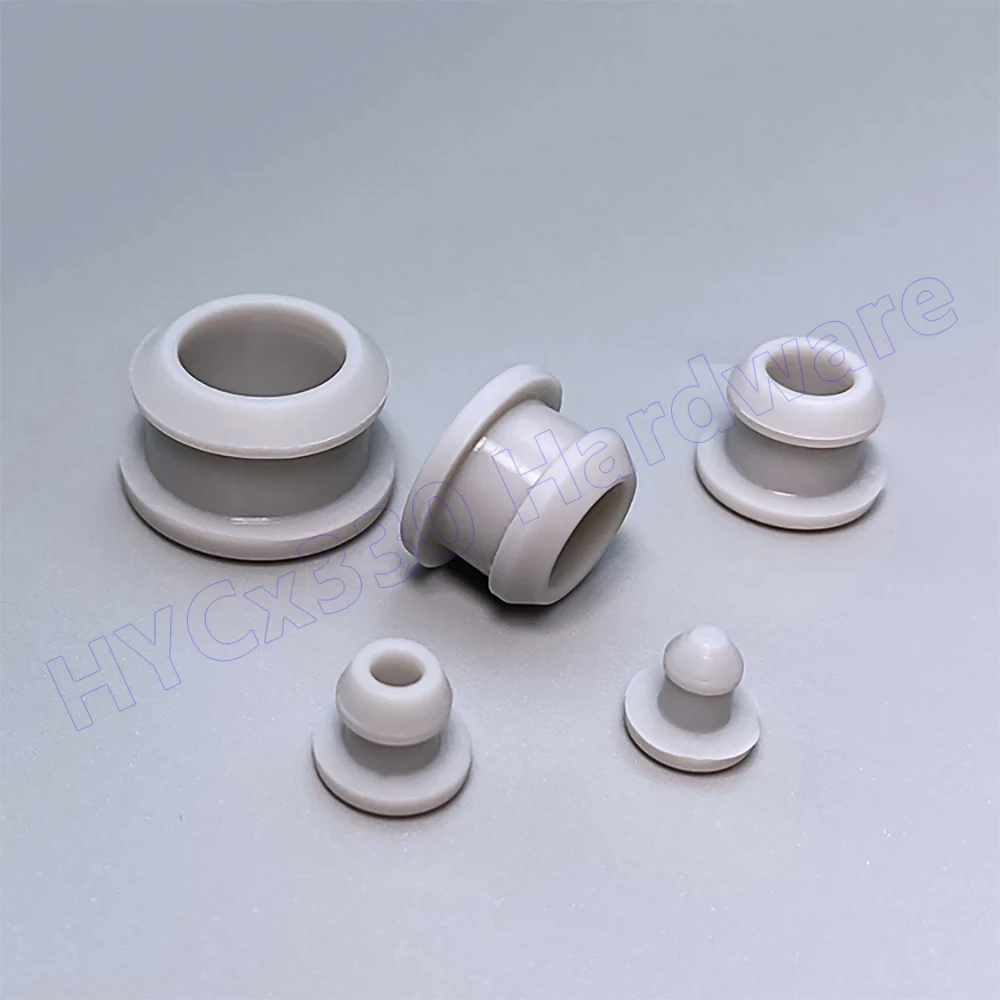 Grey Snap-on Hole Plug Silicone Rubber Blanking End Caps Seal Stopper,Solid 2.5 3 3.5 4mm,Hollow 4.5mm to 30mm