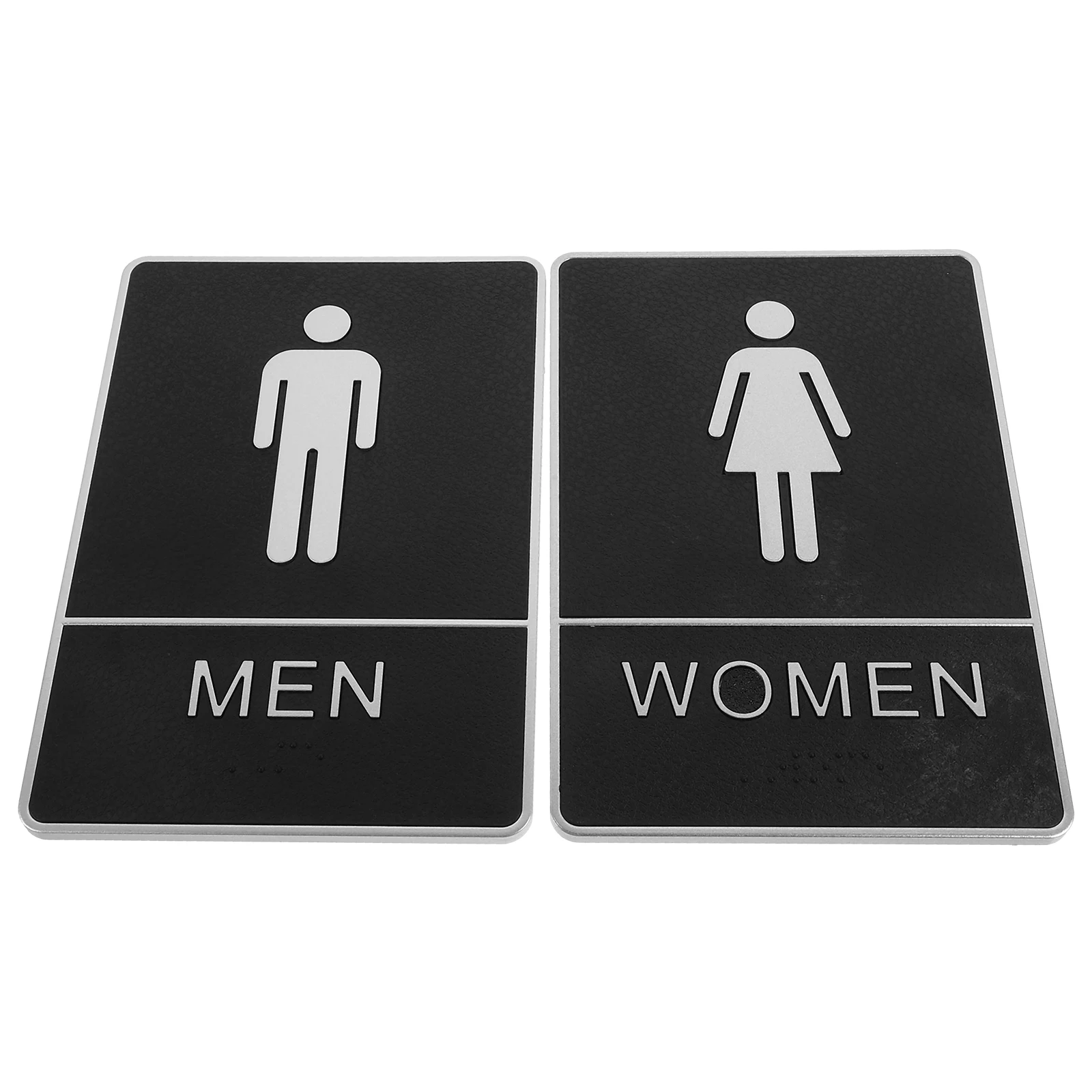 

2pcs Plastic Toilet Women Men Restroom Guiding Self-Adhesive Decorative Wall Business Bathroom Door Symbol Smooth Edges