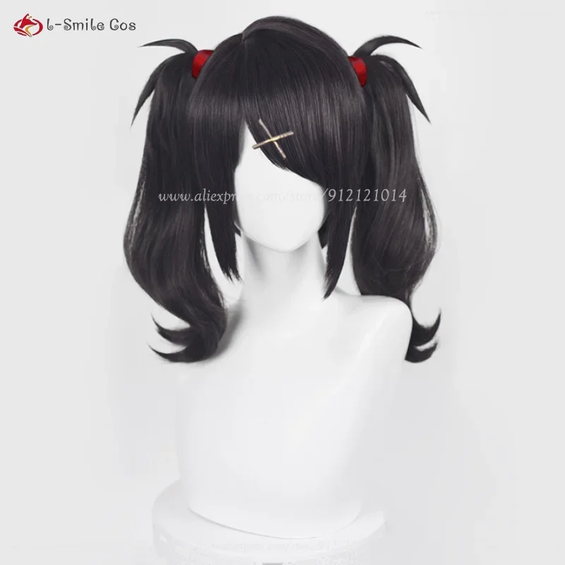 OMG Kawaii Rain Ame-chan Cosplay Wig Black Ponytail Amine Cosplay Wigs Heat Resistant Synthetic Halloween Wigs + Wig Cap