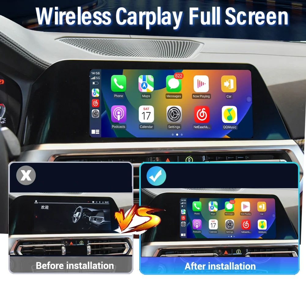 Wit-Up  for BMW 3 M3 G20 G30 Carplay box Android box Mini carplay box AI Carplay upgrade Apple CarPlay Android Auto