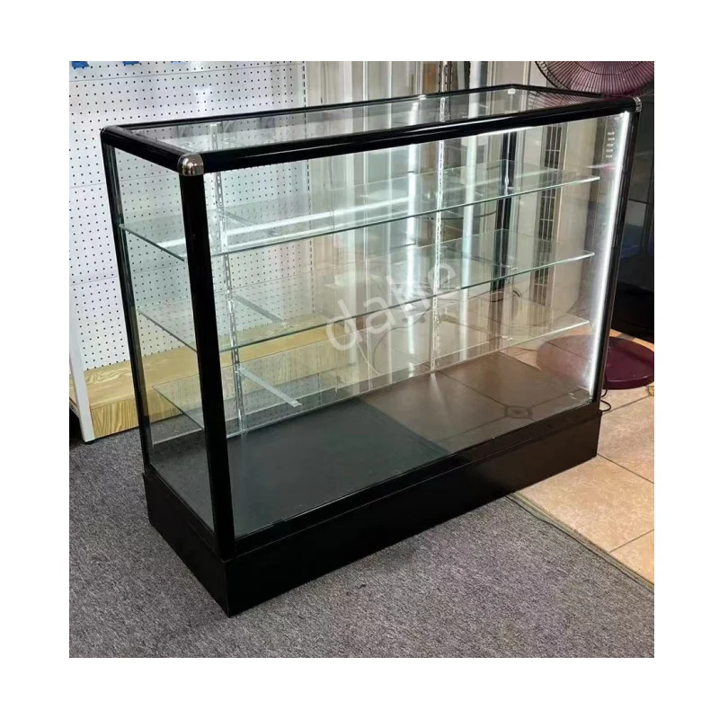 

custom.Factory Direct Sell Show Glass Display Cabinet with Led lights Custom Lockable Aluminum Frame Tempered Glass Showcase