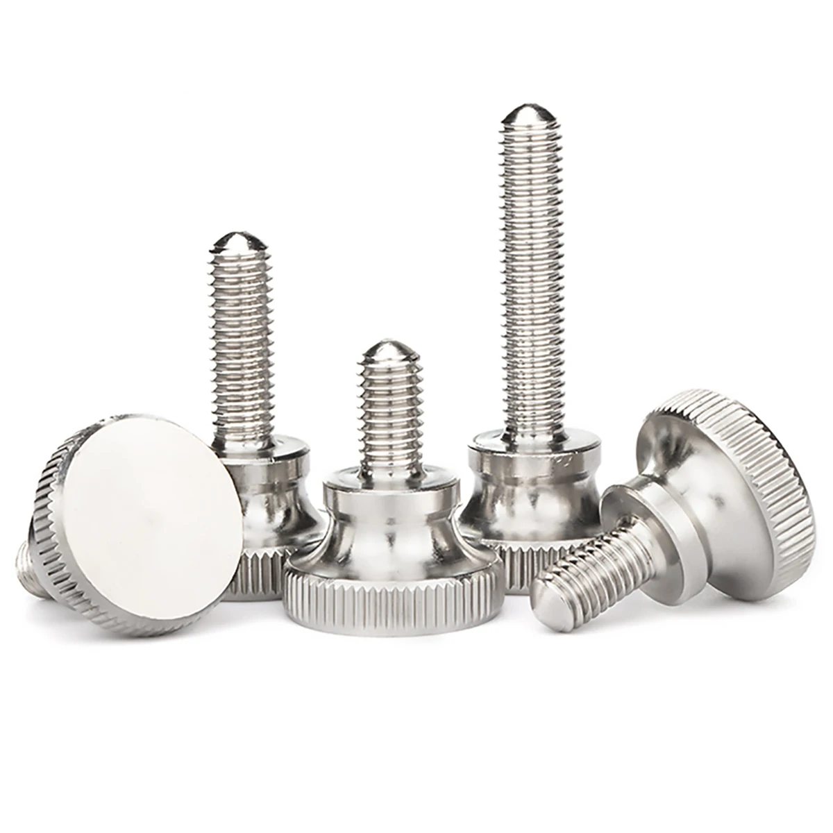 Knurled Thumb Screws M2 M2.5 M3 M4 M5 M6 303 Stainless Steel Hand Grip Knob Bolts Length 3 - 35mm For DIY Car Computer