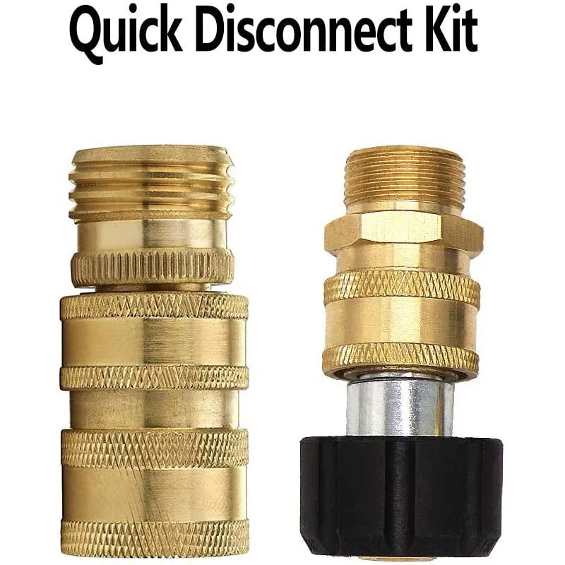 Ultimate Pressure Washer Adapter Set Quick Disconnect Kit M22 14mm Swivel to 3/8\'\' Quick Connect, 3/4\