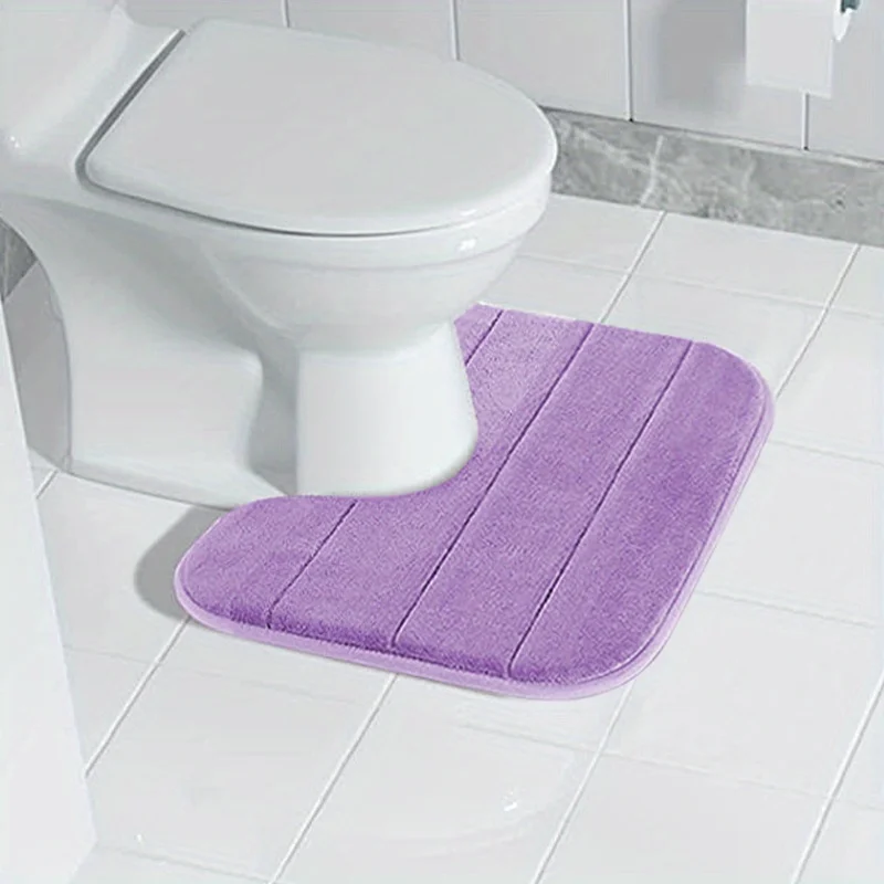 Memory Foam Bathroom Carpet, Soft Absorbent Bathroom Mats, Machine-Washable Bathroom Mats, Micro-Fiber Quick-Dry Bathroom Mats