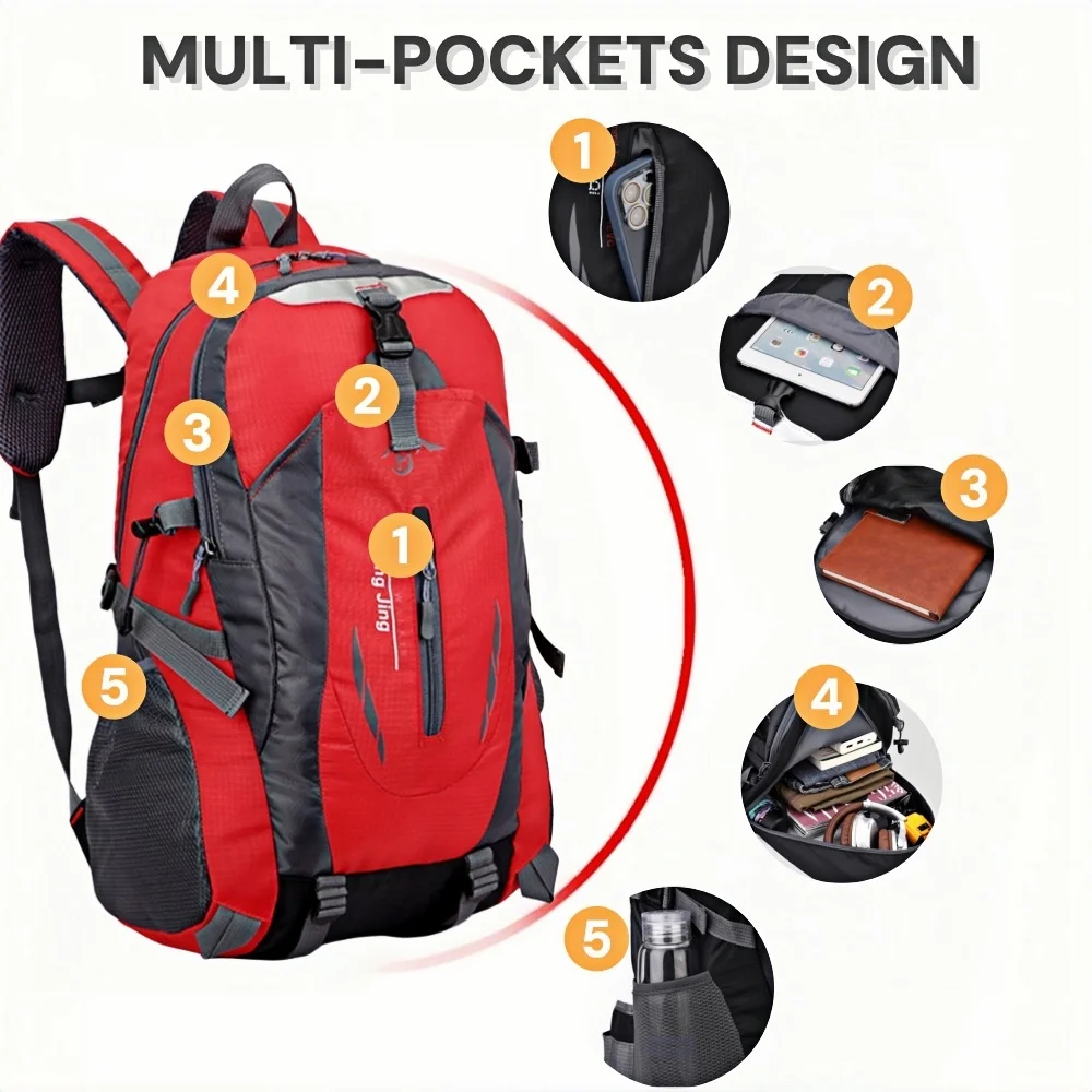 حقائب ظهر رياضية للرجال، حقيبة ظهر للسفر في الهواء الطلق، حقائب ظهر للمراهقين والشباب، حقيبة ظهر مضادة للماء لصيد الأسماك، حقيبة رياضية وقت المغامرة #2