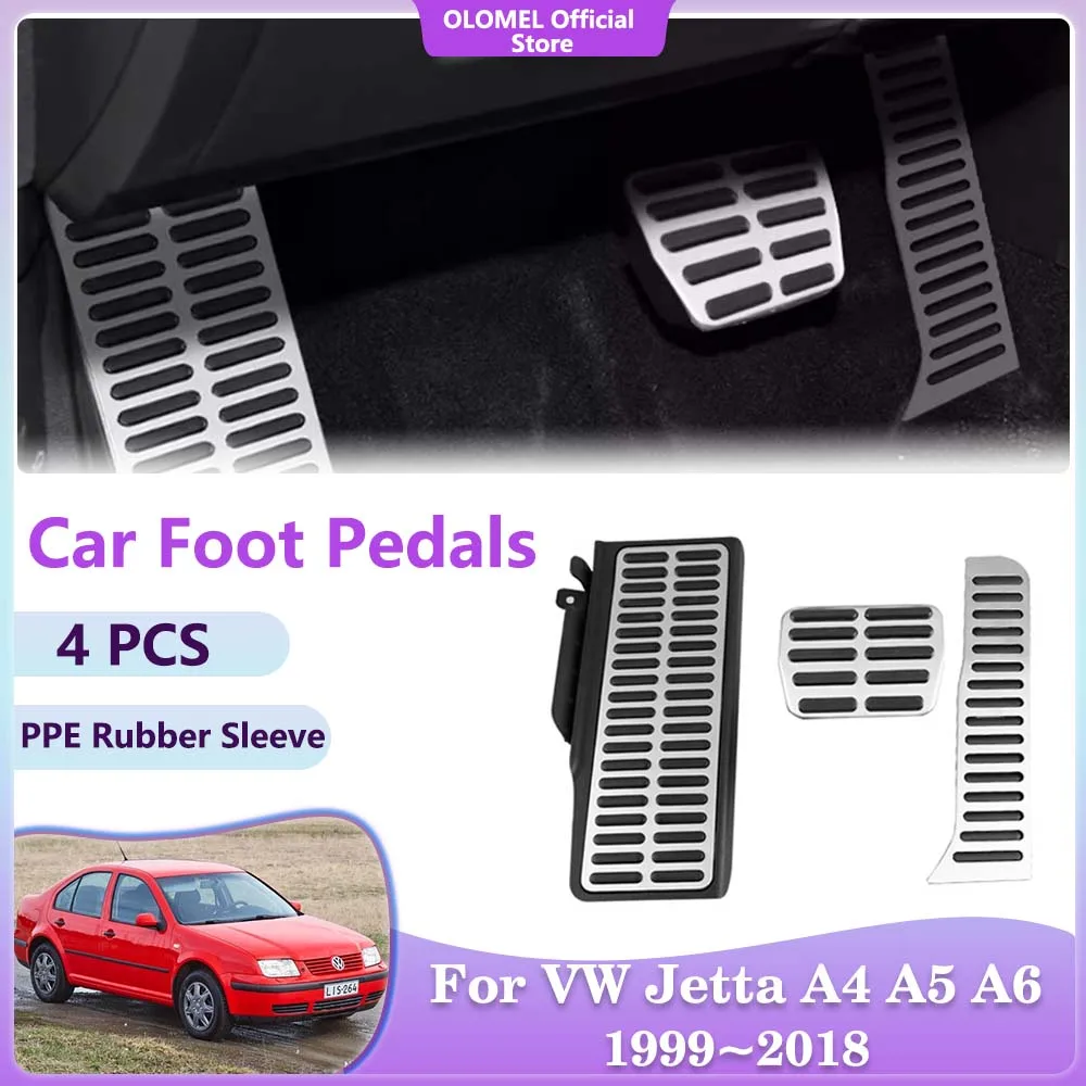 

Педали для Volkswagen VW Jetta A4 A5 A6 Bora 1999 ~ 2018, 2000 2001 2005 2009 2011 2012 2015 2016 2 автомобильные ножные педали без сверления, подставка для топлива, тормоз, акселератор, внутренние аксессуары из сплава