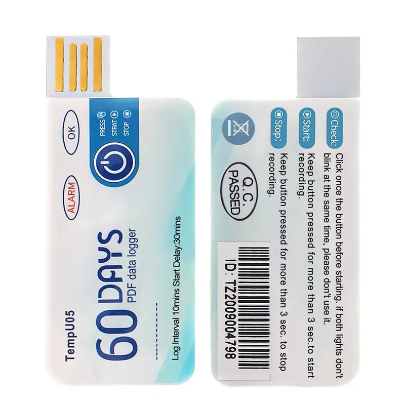 BHBD-Temperature Analyzer Tempu05 Temperature Data Logger 60 Days Disposable Temperature Analyzer PDF USB