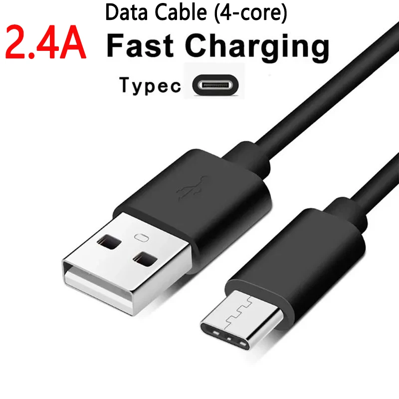 2.4A Type-C USB Fast Charging Data Cable For Huawei Xiaomi Samsung S20 Ultra S10 S9 S8 Plus A32 A42 A52 A31 A41 Note 8 9 10 Pro