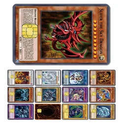 Yu-gi-oh Anime Game película de ojos azules Dragon God, cinta adhesiva de piel para tarjeta de Chip grande, tarjeta de autobús, No se decolora, impermeable, nuevo, 2023