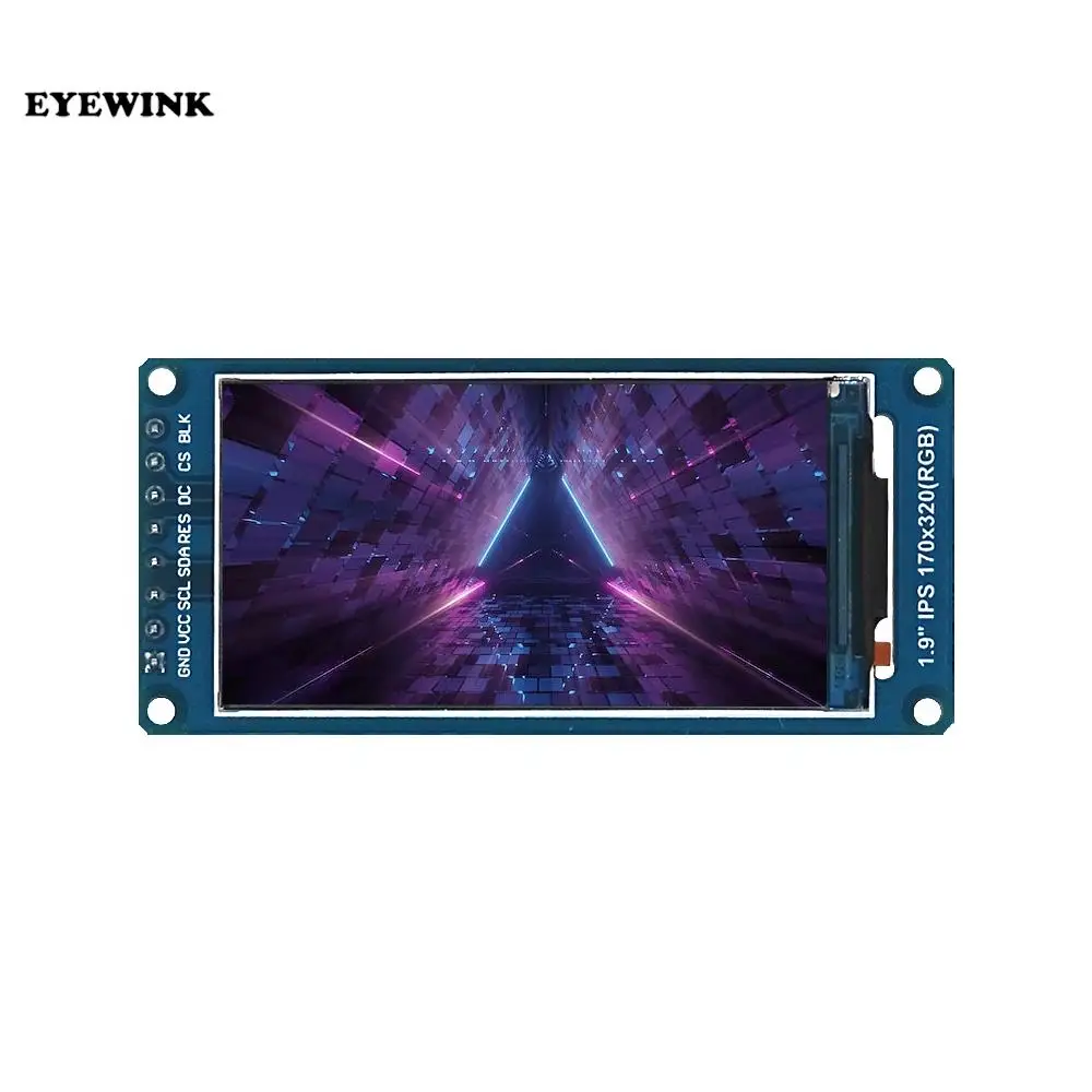 1PCS New 1.9 inch IPS full angle TFT display screen LCD screen color display module SPI serial port high-definition 170x320