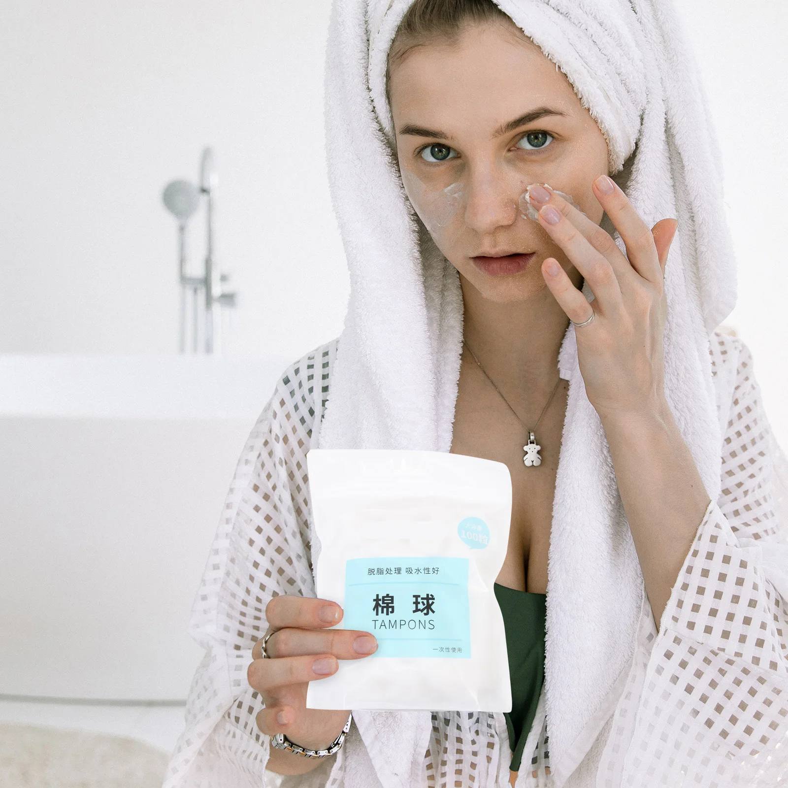 200 قطعة من كرات القطن الماصة لصالونات متجر الوشم تستخدم كرات قطنية غير طبية معقمة للاستعمال مرة واحدة أولاً #3