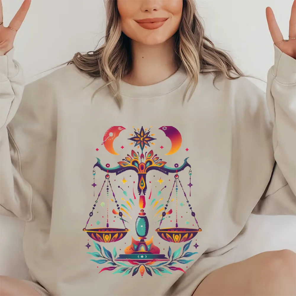 Casual Crewneck Sweatshirt Trendy Y2K Hoodie Women Korean Style Oversized Hand Painted Graphic Sweatshirt Cozy Warm Fall Winter