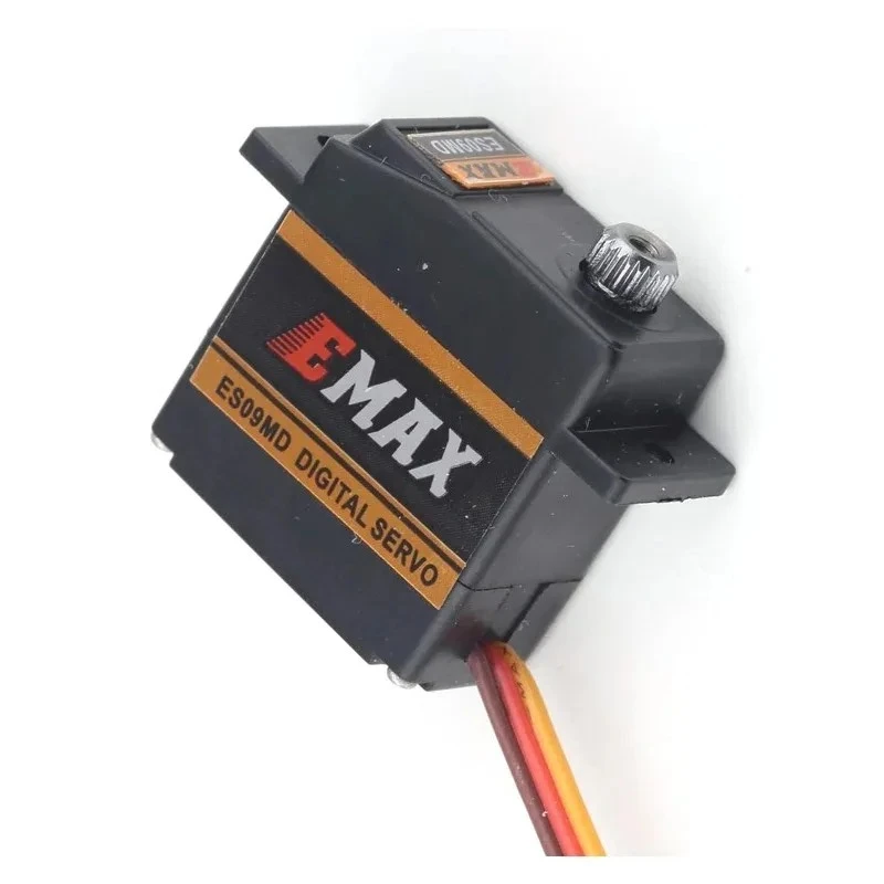 

1pcs new Original EMAX ES09MD Digital Servo, 14.8g 2.3-2.6kg/cm 2BB Metal Gear Futaba/JR Plug for RC 450 Helicopter Airplane