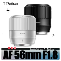 TTArtisan AF 56mm F1.8 Large Aperture Camera Lens for Portrait Photography with Sony E Fujifilm XF Nikon Z Mount zve10 a7rIII