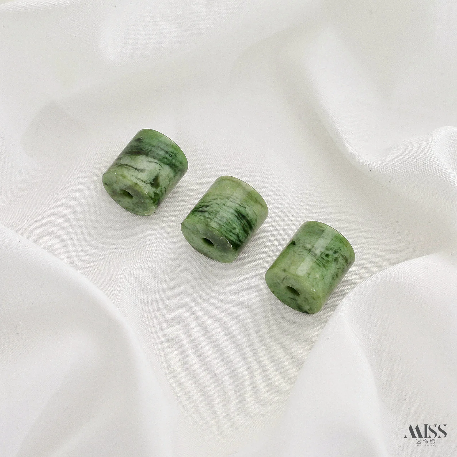 Natural Jade Jasper Cylinder Beads Old-style Beads Abacus Spacer Beads For DIY Bracelet Necklace Jewelry