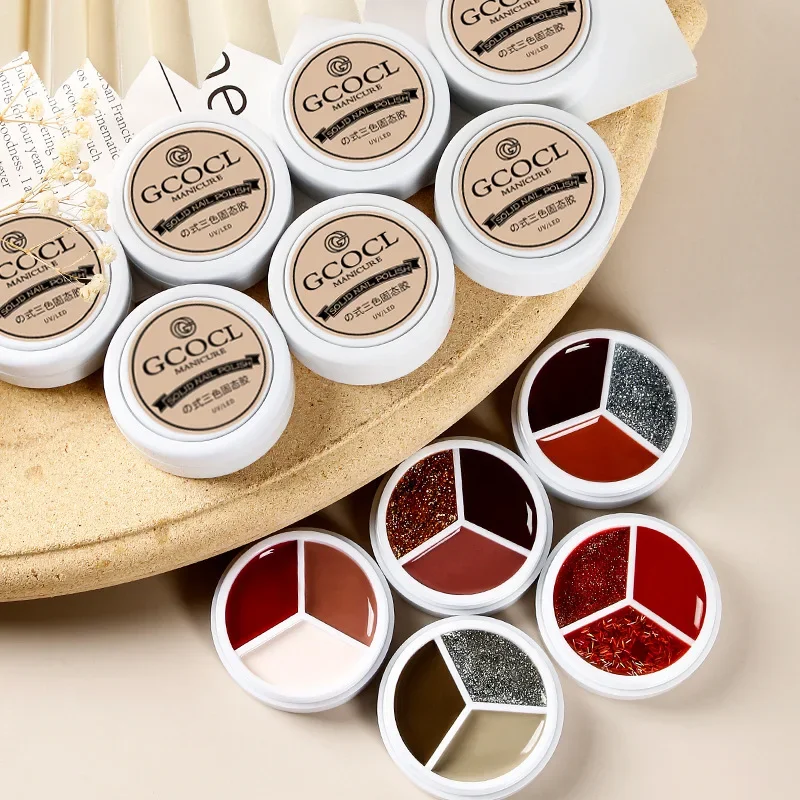 3 Color Mud Gel Full Coverage Pure Color Paint Gel DIY Nail Art Design Quality Nail Gel Polish Manicure Varnishes UV Gel Decor