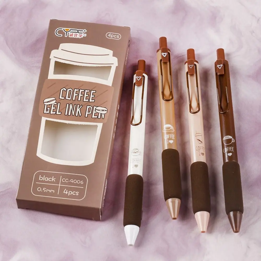 

4 шт., офисные школьные принадлежности, черные цветные чернила, креативные канцелярские принадлежности для письма, мягкая гелевая ручка для хлеба, шариковая ручка, нейтральная ручка