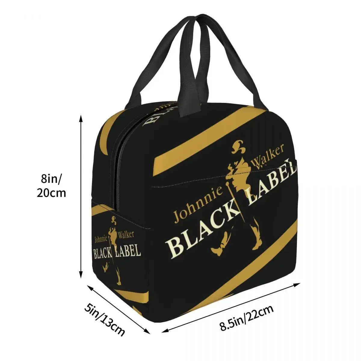 Johnnie Walker Insulated Lunch Bags Waterproof Picnic Bags Thermal Cooler Lunch Box Lunch Tote for Woman Work Kids School