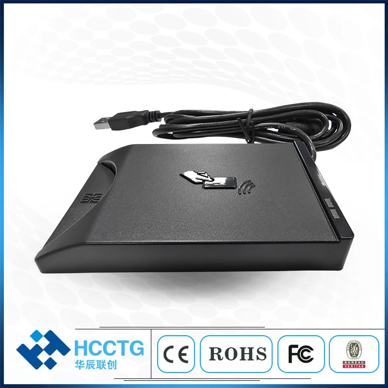 DCR2100 Dual Interface Contact IC 13.56 MHz USB Contactless NFC Smart Card Reader Writer