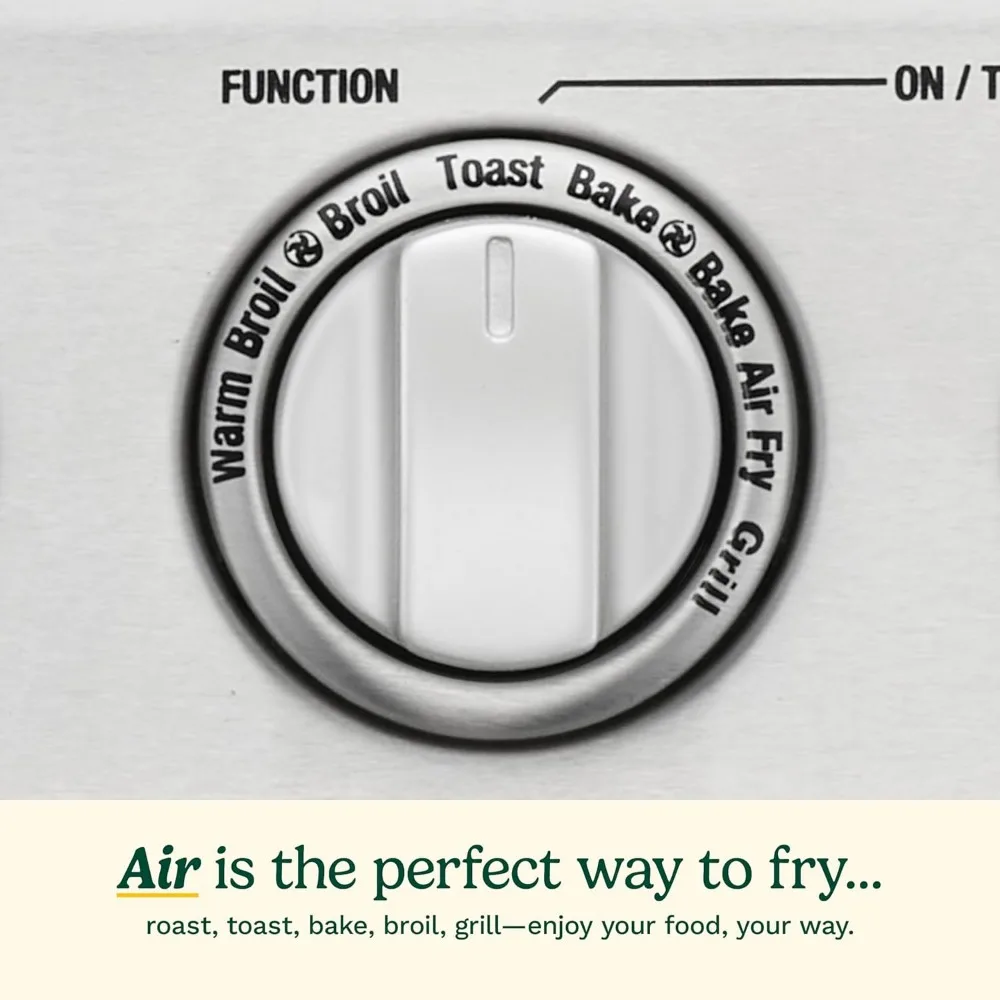 Air Fryer + Convection Toaster Oven, 8-1 Oven with Bake, Grill, Broil & Warm Options, Stainless Steel, TOA-70